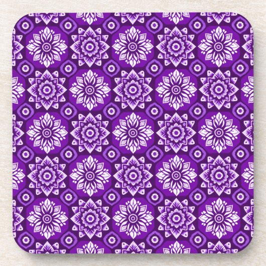 Elegante Boho Floral Pattern Onderzetters - Set va (Voorkant)