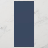 Elegante Boho Gold Foliage Blue Script Wedding Menu (Achterkant)