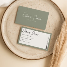 Elegante Boho Green Branding Modern Trendy Uniek