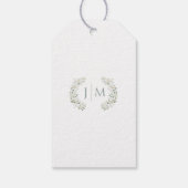 Elegante Boho groen bruiloft dank u cadeau Label Cadeaulabel (Achterkant)