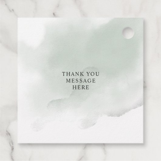 Elegante Boho groen eucalyptus bruiloft Bedankjes Labels (Achterkant)