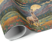 Elegante boho llama alpaca  landschap cadeaupapier (Rol Hoek)