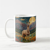 Elegante boho llama alpaca  landschap koffiemok (Links)