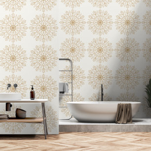 elegante Boho Mandala beige behang