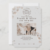 Elegante Boho Moderne Save the date (Voorkant)