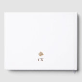 Elegante Boho Neutral Floral accenten bruiloft Gastenboek (Achterkant)