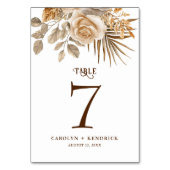 Elegante Boho Neutral Floral accenten bruiloft Kaart (Achterkant)