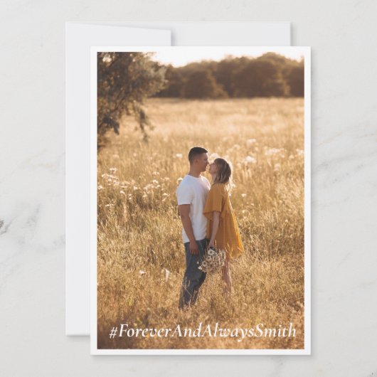 Elegante Boho Oranje Bloemen Trouwkaart Kaart (Achterkant)