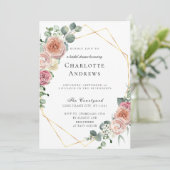 Elegante Boho Pastel Vrijgezellenfeest Kaart (Staand voorkant)