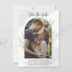 Elegante Boho Photo Arch Script bruiloft uitnodigi