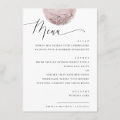 Elegante Boho Pink Blush Moon | bruiloftsdiner Menu (Voorkant)