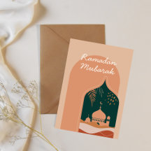Elegante Boho Ramadan Mubarak Kaart