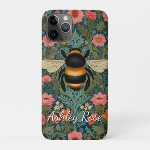 Elegante boho retro hommel lente bloemen iPhone 11 pro hoesje