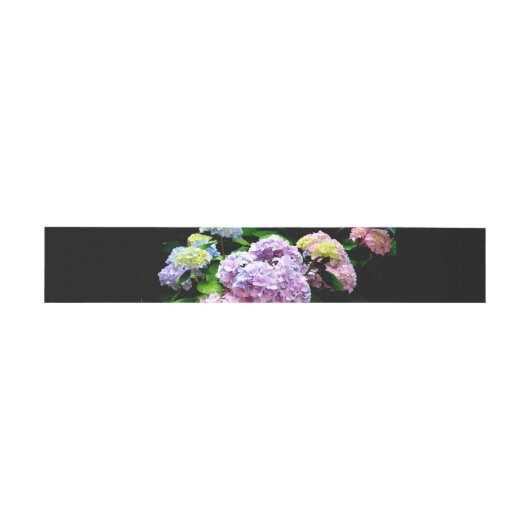 Elegante boho roze paarse blauw bloemen hortensia' uitnodigingen wikkel (Vlak)