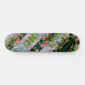 Elegante boho Roze rode waterverf rozen Skateboard (Horizontaal)