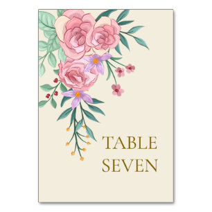 Elegante Boho Roze Roze Waterverf Bloemige Trouw Kaart