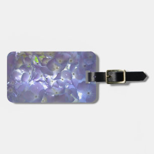 Elegante boho stoffige lichte paarse bloemen bagagelabel