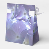 Elegante boho stoffige lichte paarse bloemen bedankdoosjes (Achterkant)