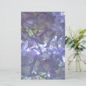 Elegante boho stoffige lichte paarse bloemen briefpapier (Staand voorkant)