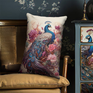 Elegante  Boho Victoriaans Decoupage Peacock Kussen