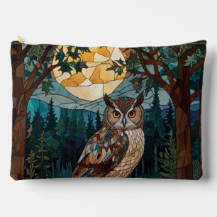 Elegante boho vlek glas uil bos etui