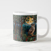 Elegante boho vlek glas uil bos extra grote beker (Rechts)