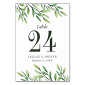 Elegante Boho Waterverf groen bruiloft Kaart (Voorkant)