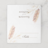 Elegante Boho Waterverf Pampas Herfstbruiloft (Buitenkant ongevouwen)