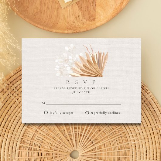 Elegante Boho Wedding RSVP