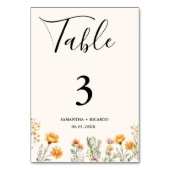 Elegante Boho Weide Ivoor Wilde Bloemen Bruiloft Kaart (Voorkant)