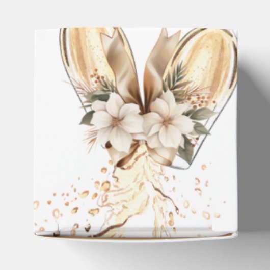 Elegante Boho Western Cowboy Bruiloftsfeest Bedankdoosjes (Bovenkant)