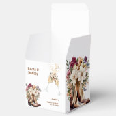 Elegante Boho Western Cowboy Bruiloftsfeest Bedankdoosjes (Geopend)