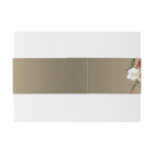 Elegante Boho Wildbloemen Gouden Bruiloft Uitnodigingen Wikkel (Achterkant Voorbeeld)