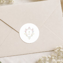 Elegante Boho Wilde Bloem Initialen Trouwen