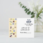 Elegante Boho Wildflower Eggshell RSVP-kaart RSVP Kaartje (Staand voorkant)