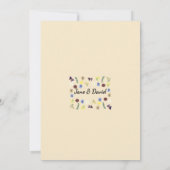 Elegante Boho Wildflower Eggshell Save-the-Date Kaart (Achterkant)