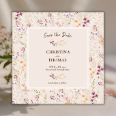 Elegante Boho Wildflower Save the Date