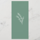 Elegante Boho Wildflower Spring Green Wedding Menu (Achterkant)