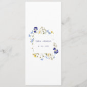 Elegante Boho wildflowers Script Wedding Menu (Achterkant)