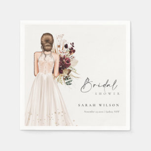 Elegante Boho Witte Trouwjurk Bruidsbeurt  Servet