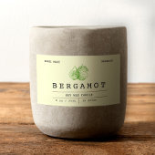 Elegante Boho Zachte Groene Bergamot Kaars Labels