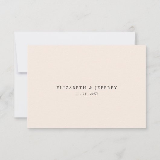 Elegante Boho Zomer Lente Ivoor Bloemen Bruiloft RSVP Kaartje (Achterkant)