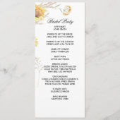 Elegante Boho Zonnebloemen dubbele zijprogrammakaa Programma (Achterkant)