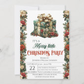 Élégante boîte cadeau Noël Fête Invitation (Devant)