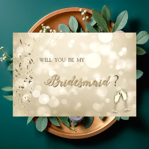 Elegante Bokeh, Confetti wijnglazen Kaart