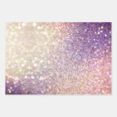 Elegante Bokeh Glitter Kerstmis Inpakpapier Vel (Voorkant 2)
