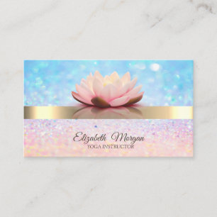 Elegante Bokeh Gouden Streep, Lotus Yogadocent Visitekaartje