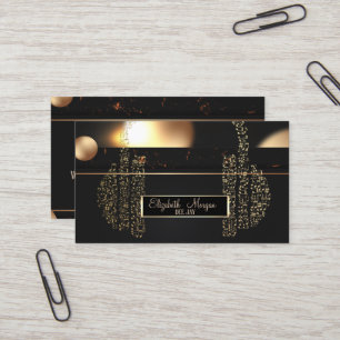 Elegante Bokeh, muzieknoten-hoofdtelefoon Visitekaartje