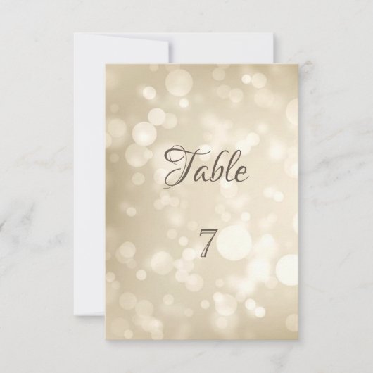Elegante Bokeh-tabelkaart Kaart (Voorkant)