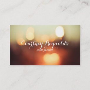 Elegante Bokeh-verlichting Visitekaartje